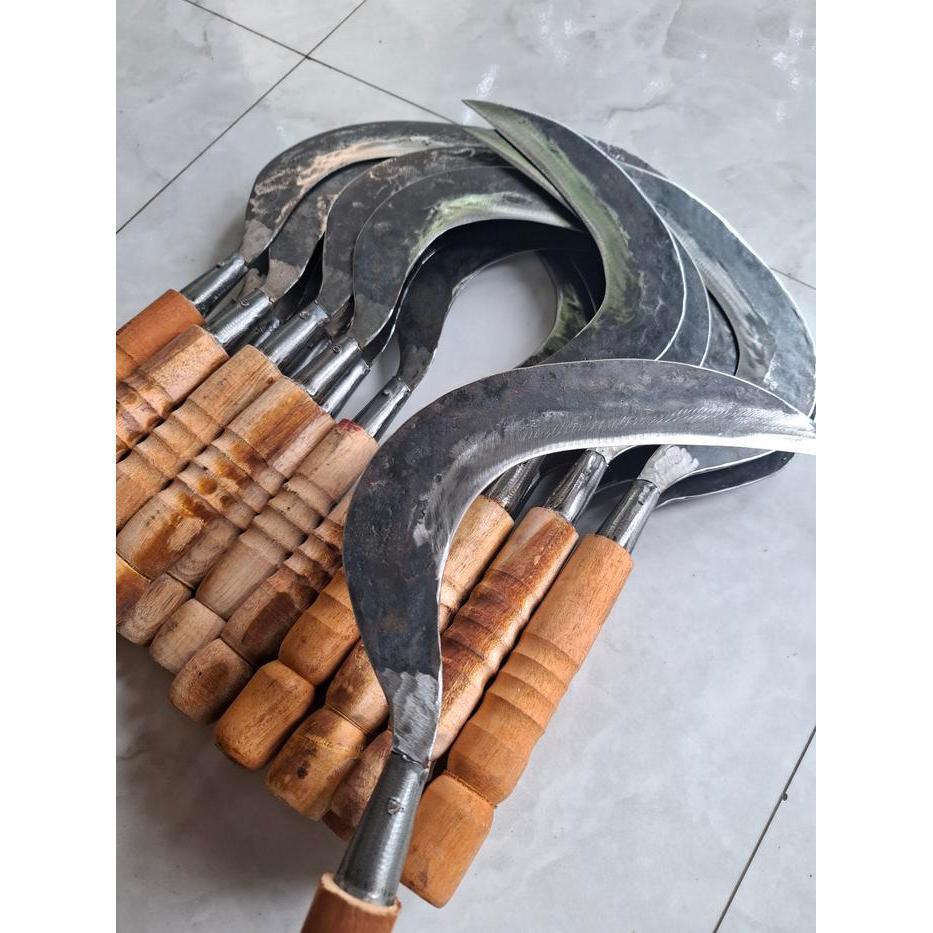 Termurah Sabit Arit Rumput Bahan Baja Sepuhan Asli COD