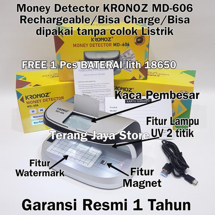 Money Detector Promaxi MD-20 Lampu UV Deteksi Uang Kertas Promaxi MD20 UV Lamp Detector - Kozure MD6
