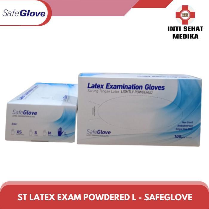 Handscoon Safeglove / Sarung Tangan Latex Safeglove / Latex Gloves - S