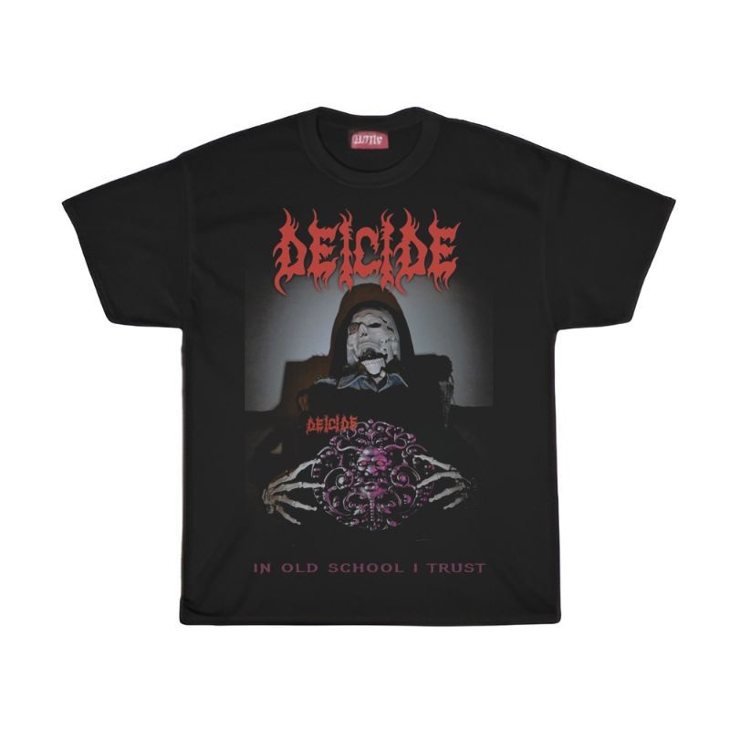 (COD) KAOS / T SHIRT / DEICIDE / KAOS BAND DEICIDE IN OLD SCHOOL I TRUST