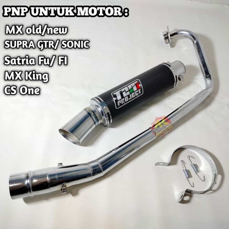 Knalpot Racing TZM Karbon Untuk Motor Jupiter MX old MX new SATRIA FU, SATRIA FACELIFT FI, SONIC, CS