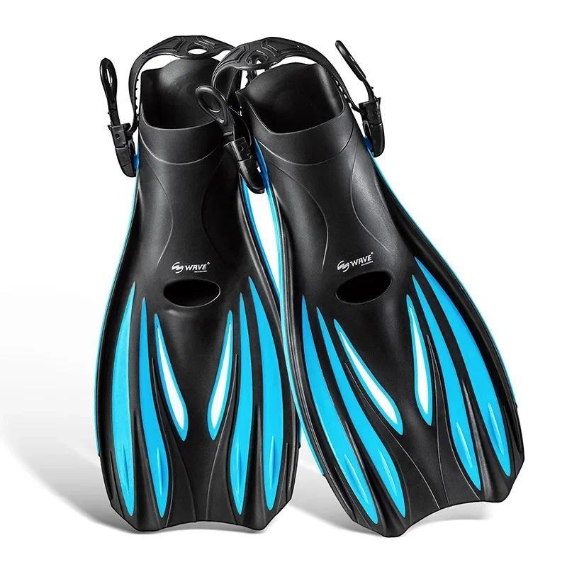 Swimming Fins Snorkel Diving Fins Short Swim Flippers for Training Adjustable Buckles Open Heel Scub