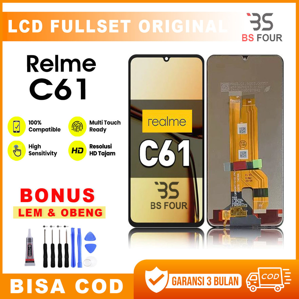 LCD Realme C61 Fullset Touchscreen Original COD