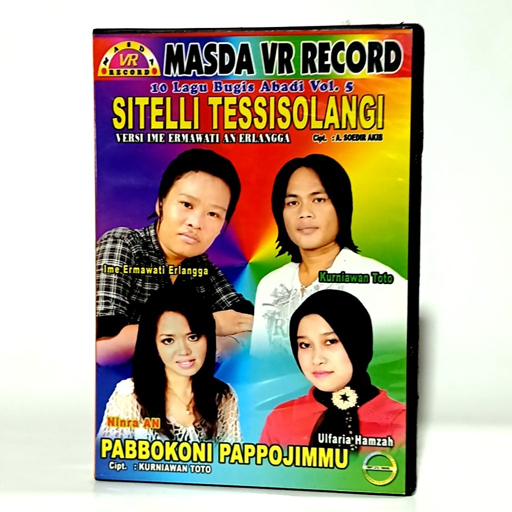 kaset CD VCD 10 Lagu Bugis Abadi vol. 5 Sitelli Tessisolangi Masda VR Record
