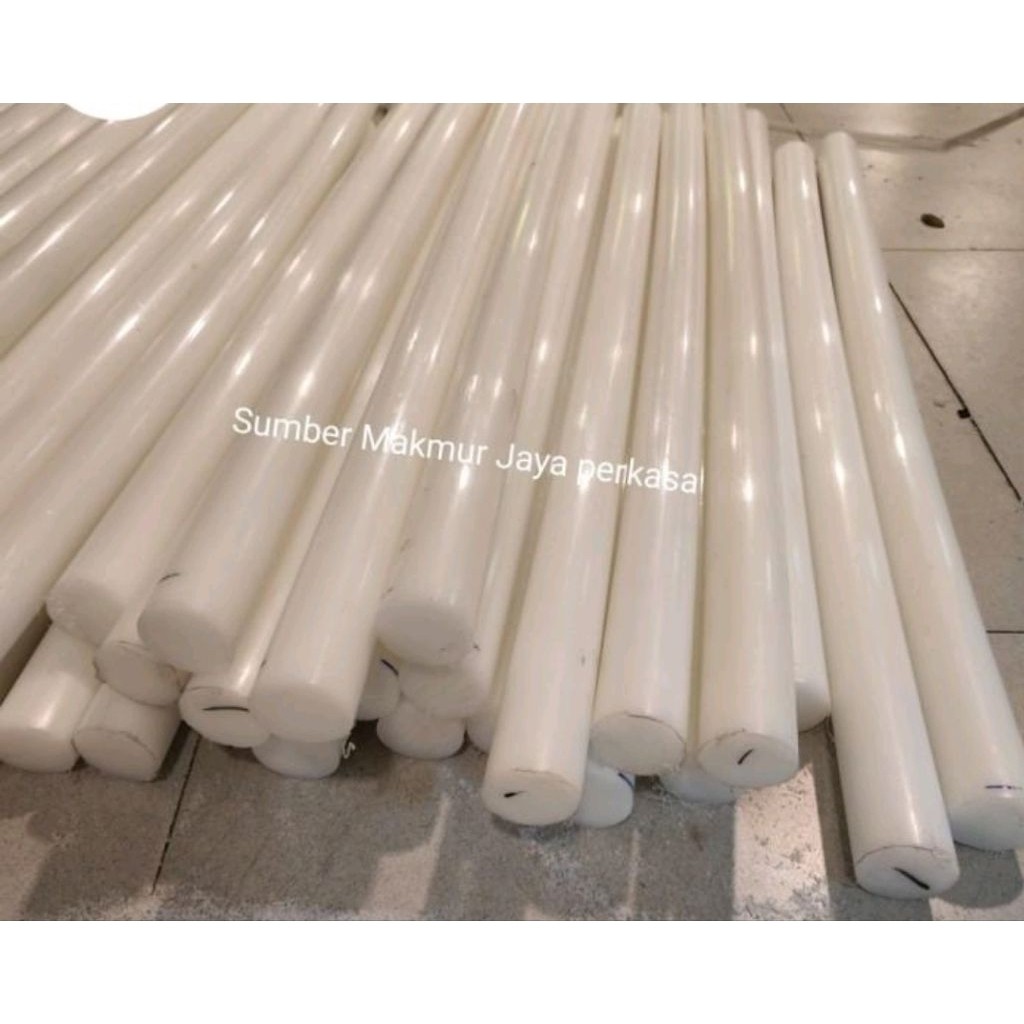 Nylon PE Rod putih 25mm x 100cm / Nylon Batangan