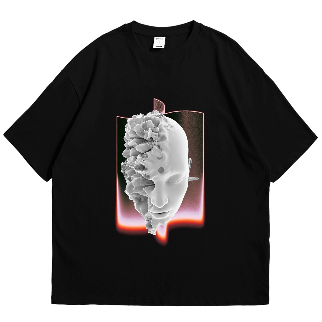 SWAVIEE Oversize Tshirt Exhale Black