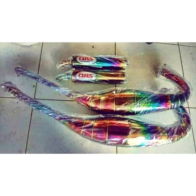 Knalpot dbs ninja r rr ss pelangi/150 KR150 2 stroke ekzos