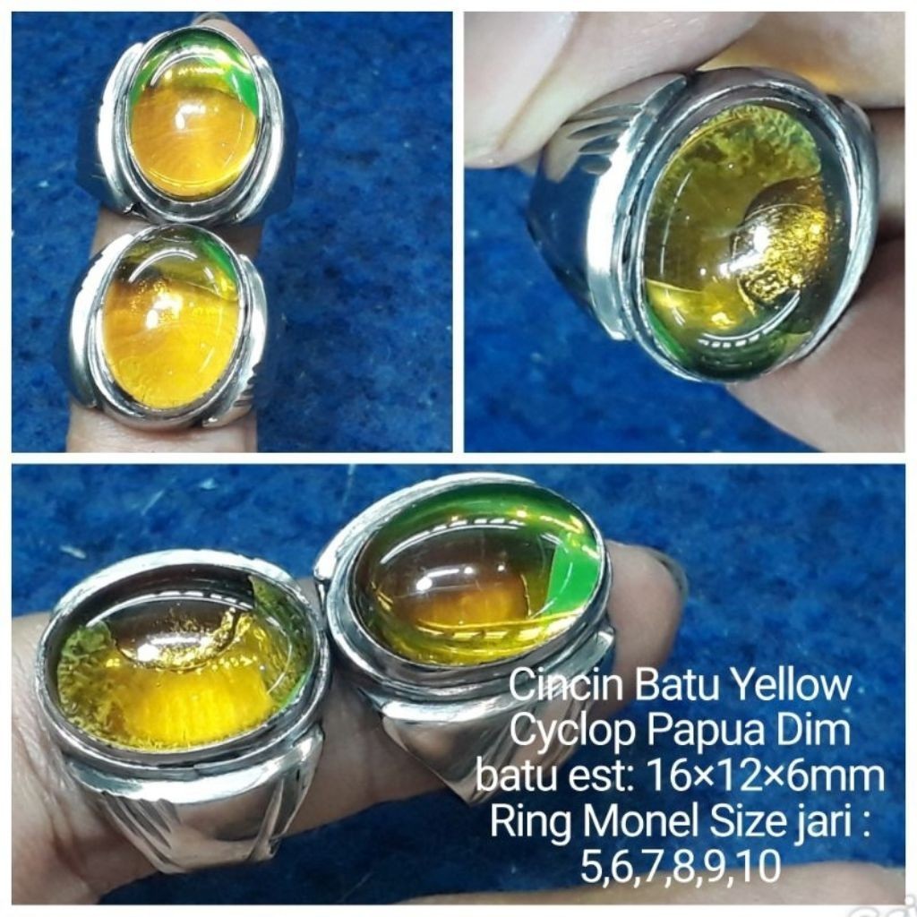 CINCIN BATU CYCLOP PAPUA KUNING HQ