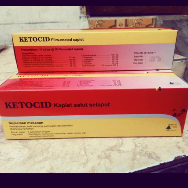 Original Ketocid Vitamin Ginjal Suplemen Asam Amino 10 Tablet