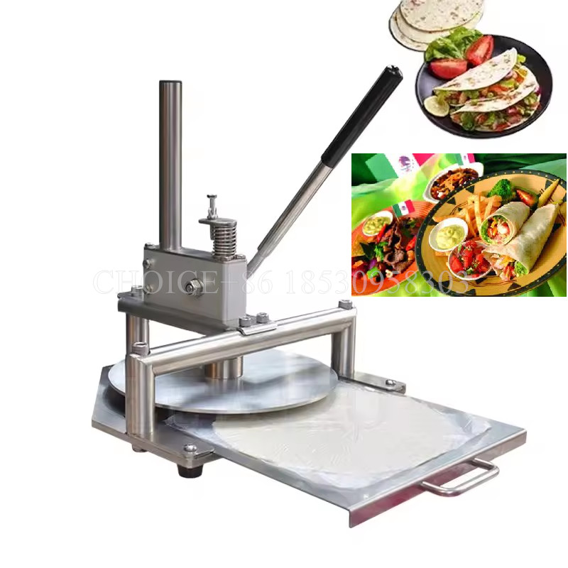 Commercial 202530cm Hand Pizza Dough Press Machine Dough Flattening Press Machine Adjustable Thickne
