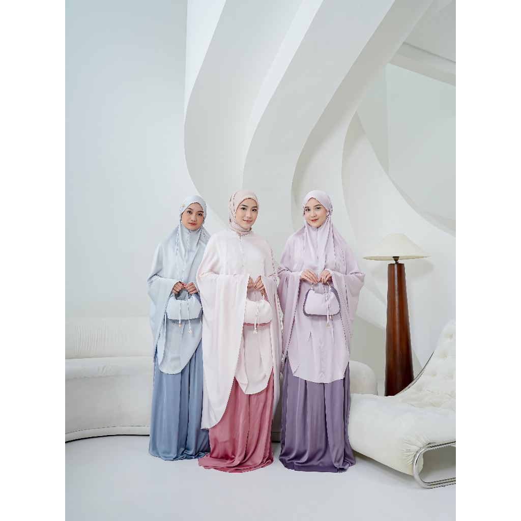 Mukena Satin Silk Premium Serenity Veil by Kean Signature