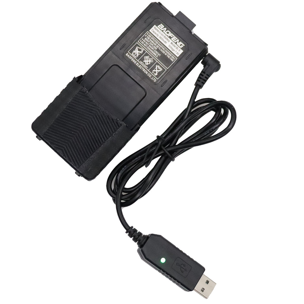 Baofeng USB Charger Cable with Incator Light for BF-UVB3 UV-X9 UV-10R UV-S9 PLUS UV-860 Batetery  Ra