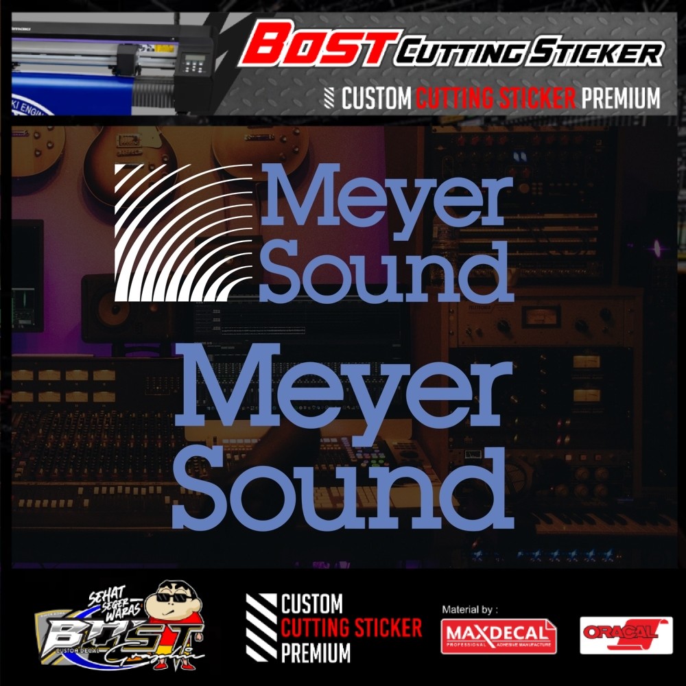 cutting sticker hardcase box sound system meyer sound.stiker audio alat musik logo meyer sound