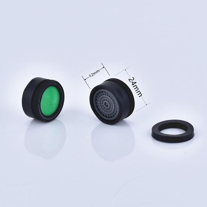 Kepala Cucut saringan kran wastafel Hitam-sambungan kepala keran air washtafel bathtub 24mm brass fi