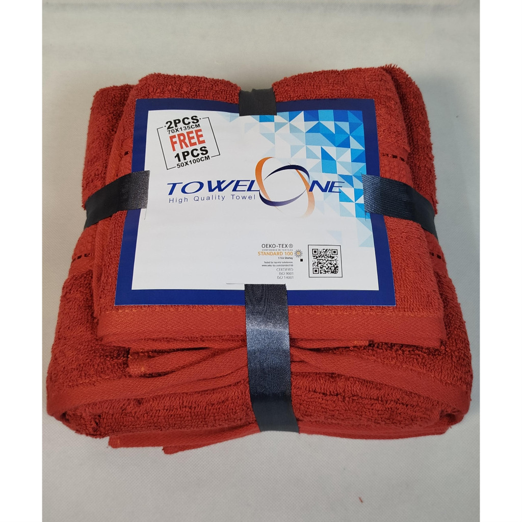 Handuk Mandi Towel one Set 2pcs uk.70x135cm free 1 uk50x100cm