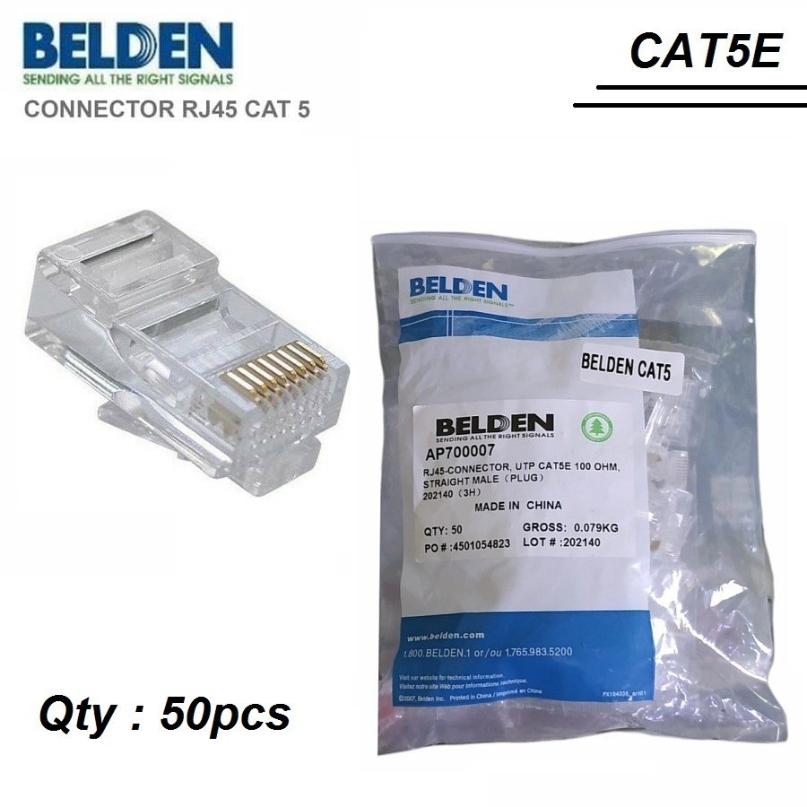 Konektor RJ45 Cat5 Belden Original 50Pcs