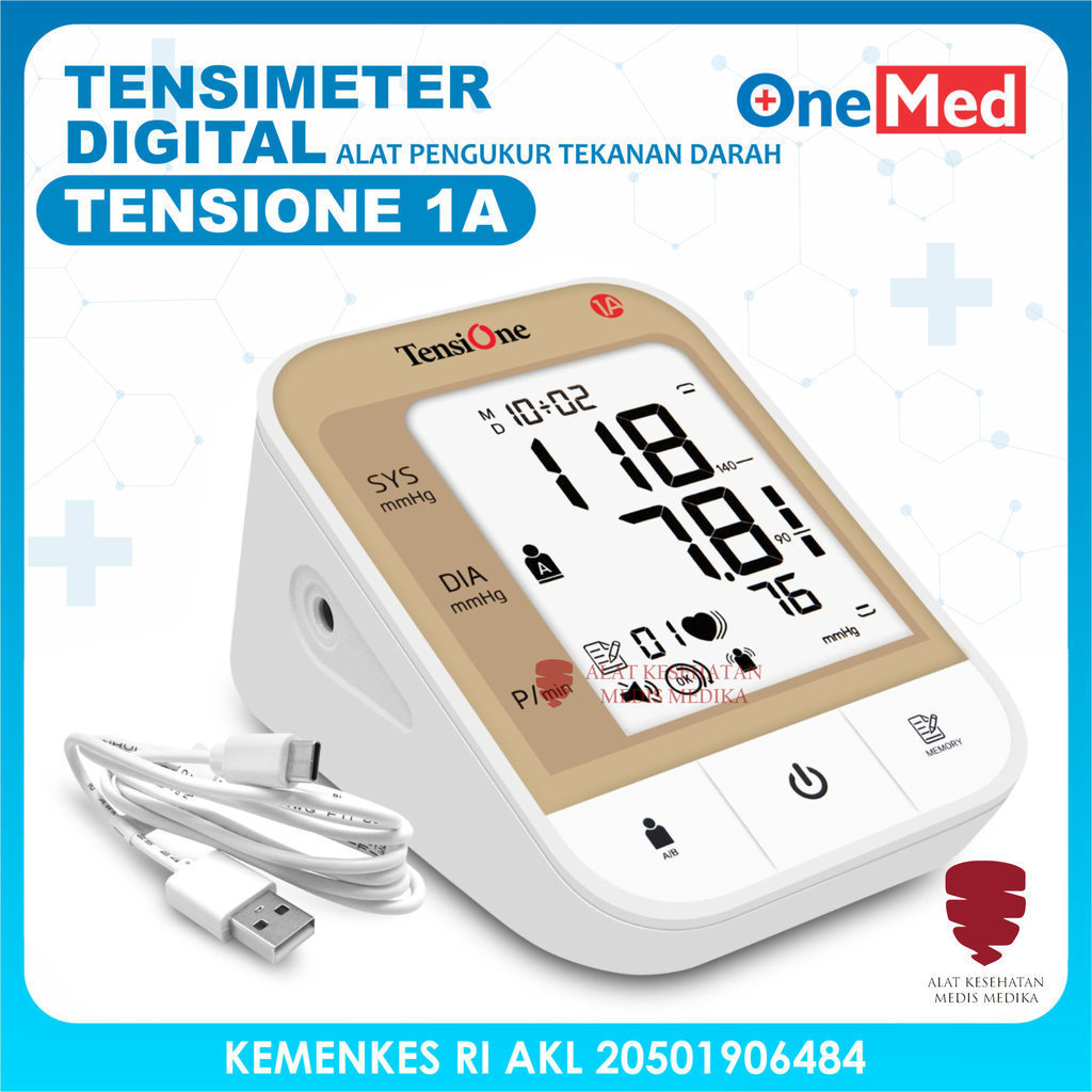 Tensimeter Digital + Usb Alat Ukur Darah  Tensi TensiOne 1A Onemed