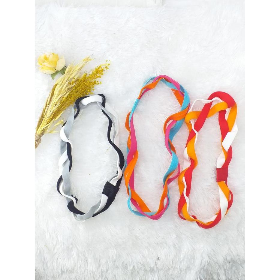 Headband Sport  Bando Olahraga Model Korea Haiand Warna - RANDOM