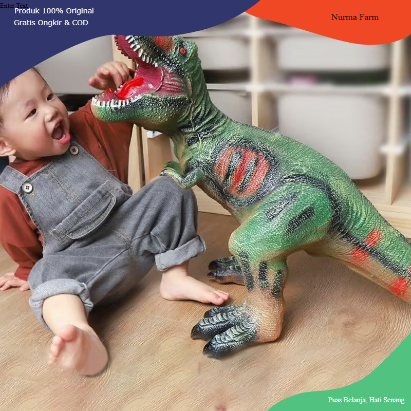 Diskon CODmainan dinosaurus bersuara /karet mainan dinosaurus besar / dinosaurus karet / boneka