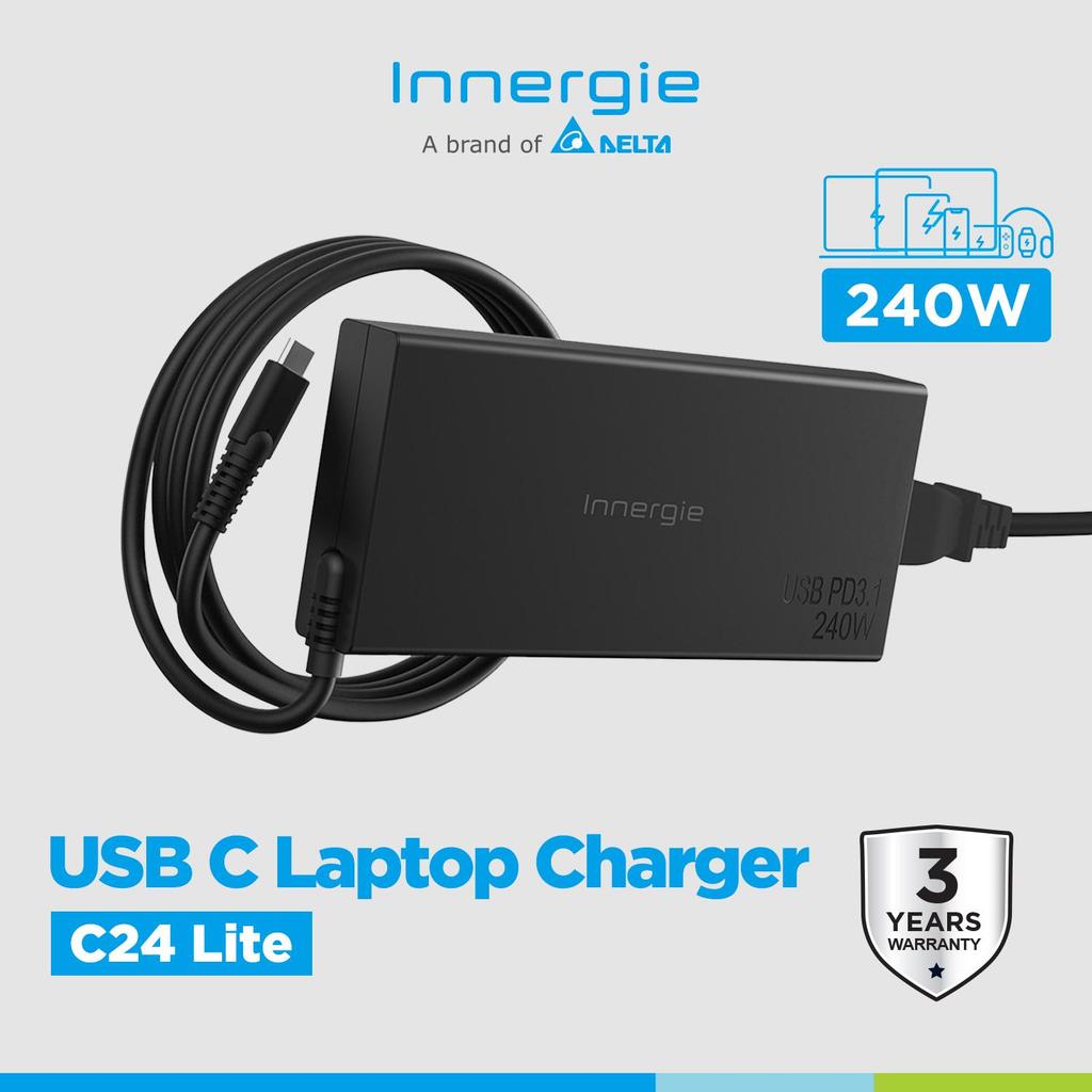 Innergie 240W Pro Laptop Power Adapter USB C PD Charger Laptop Gaming Workstation Fast Charger