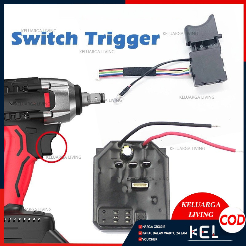 Saklar Modul Impact Wrench JLD Esc Speed Controller Impact Wrench Drill Brushless JLD Switch