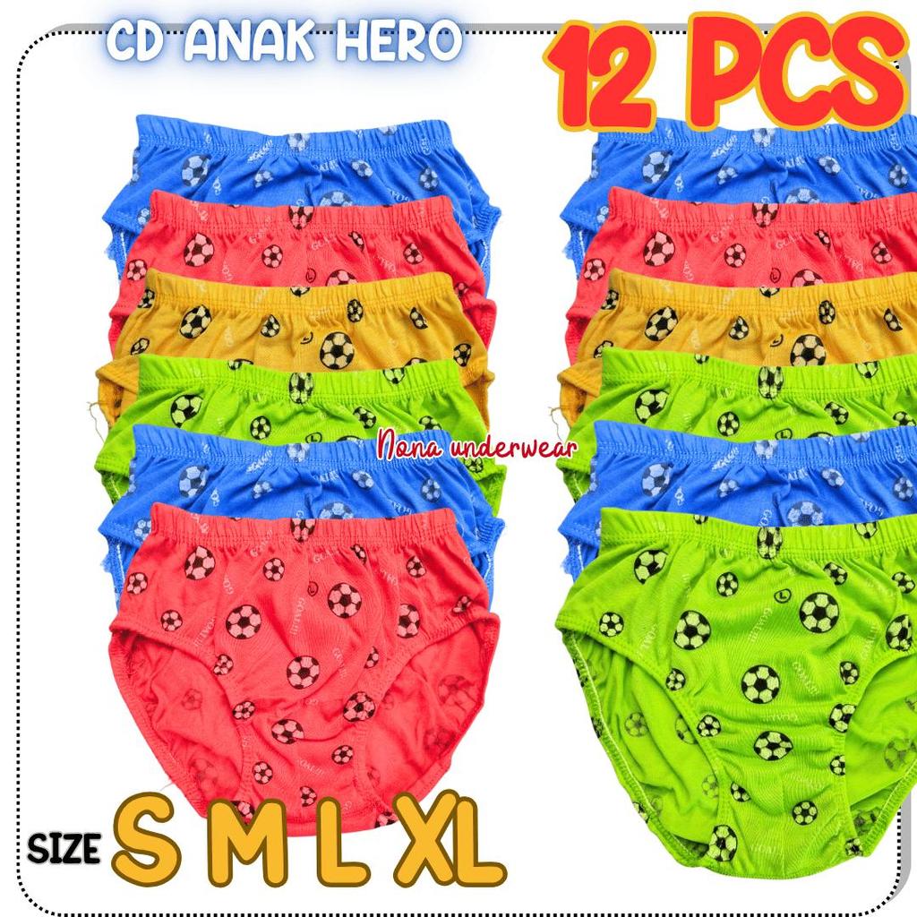 Paket Lusinan 12 Pcs CD Anak Cowok Celana Dalam Anak Cowok Balita PAUD TK SD