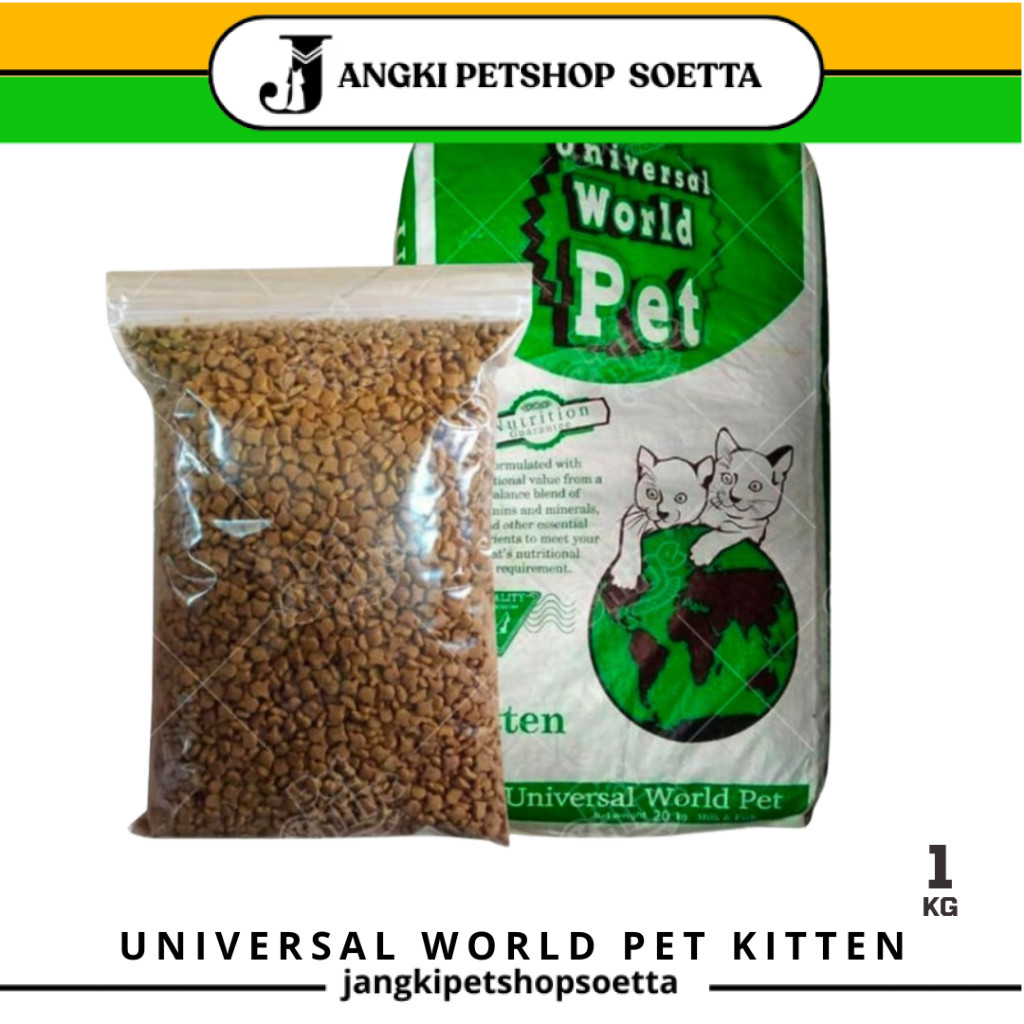 Universal Kitten 1kg repack makanan kucing universal kitten