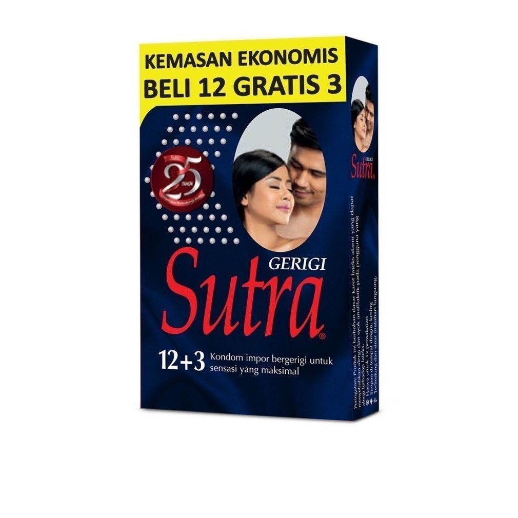 READY STOK PRIVASI AMAN Kondom Sutra Gerigi 12 + 3 TOTAL 15 PCS / Free Sutra Lubricant Kemasan econo