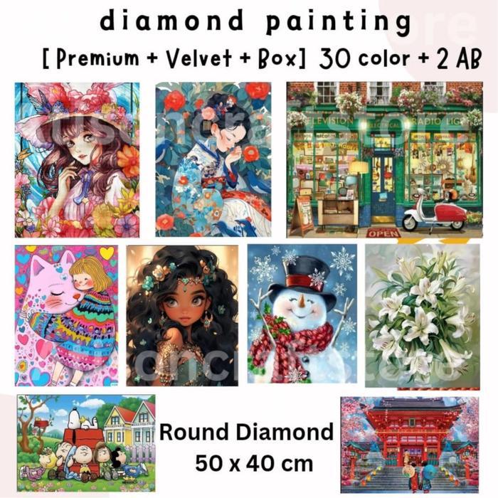 DIY DIAMOND PAINTING VELVET  40 X 50 - RANDOM