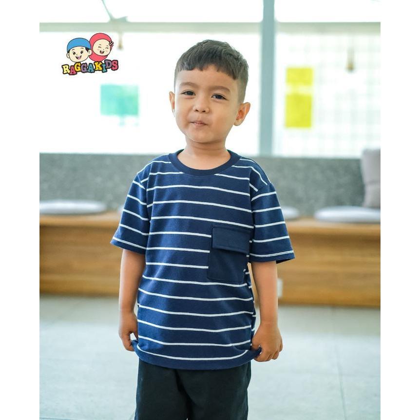 KURTA ANAK LAKI-LAKI 1-11 TAHUN | KOKO KAOS ANAK RAGGAKIDS BISA COUPLE - Navy pendek, XS