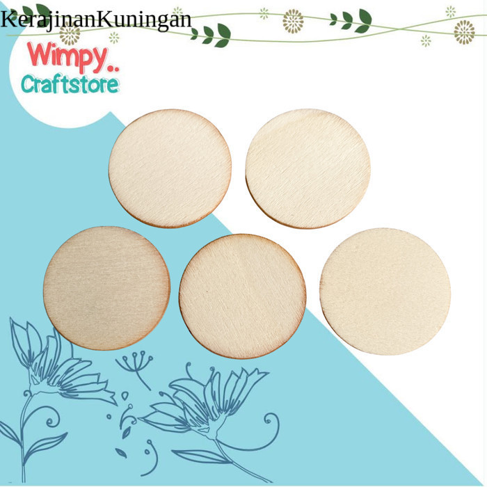 Wood Chip S Potongan Kayu Slice Wood Slice Dekorasi Scrapbook Craft Ls15