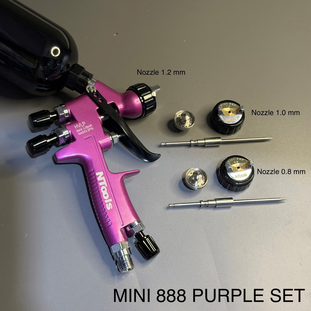 Spray Gun Mini NTOOLS Mini 888 PURPLE SET