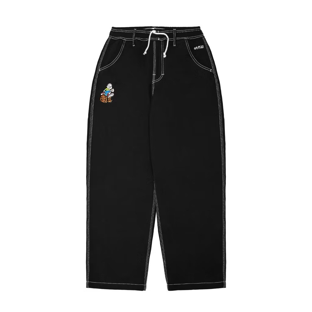 Satisfaction | Baggy Pants Glory Black Oversize Twill
