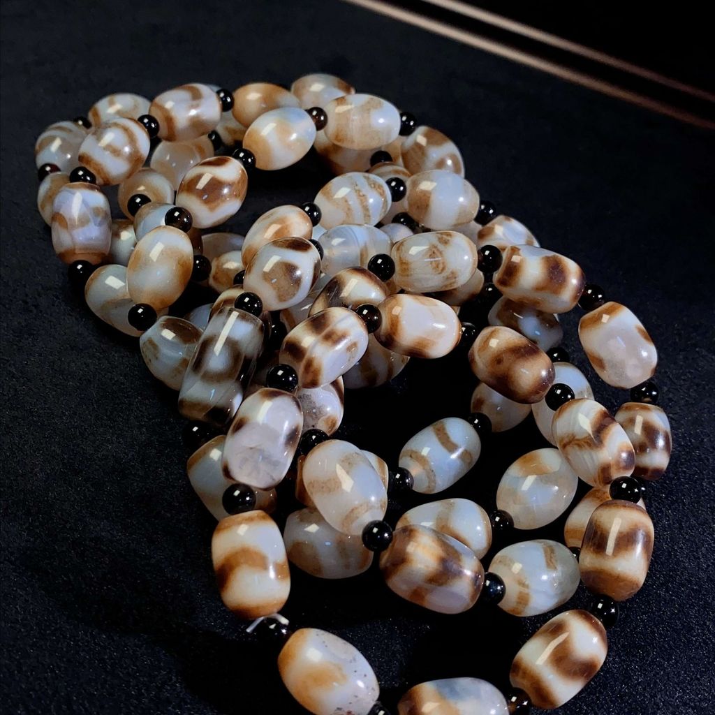 Gelang Perhiasan Agate Shangken Dzi Bead Duobao Gelang Wenwan