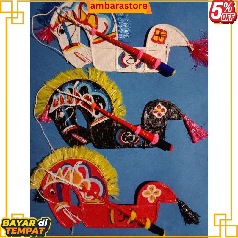 NEW (KIRIM CEPAT) KUDA LUMPING JARANAN ANAK BONUS CAMBUK TANGGUNG CAMBUK JUPE PRENTUL PECUT NJALIN A