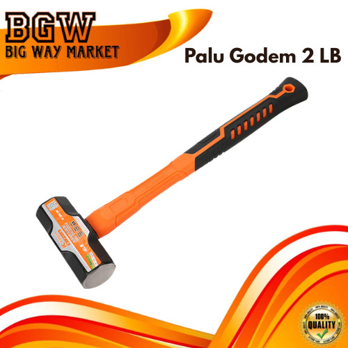 Kapusi Palu Godem Batu Beton Tembok 2 LB Palu Godem/Bogem/Godam Gagang Fiber K-9570