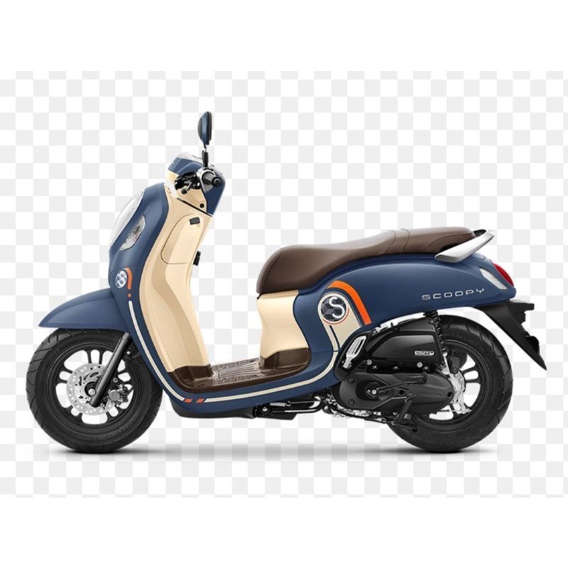 pnp Original Asli Striping Stiker Polet list motor motor honda scoopy 2021 biru Dongker list body st