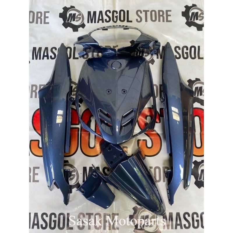 Cover Full Body Halus Yamaha Mio Sporty Biru Navy Custom