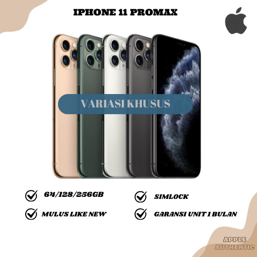 IPHONE 11 PRO MAX variasi khusus 64GB|128GB|256GB second mulus like new bergaransi