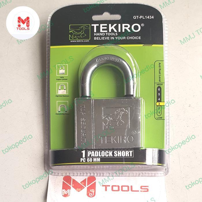 Gembok TEKIRO 60mm Pendek - TEKIRO Gembok Stainless - Gembok Nekel