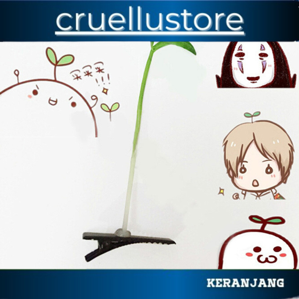 terlaris HPDA hairpin sepucuk daun tunas tauge sporut hick jepit rambut cosplay cos