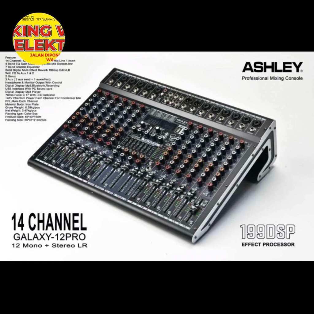 Mixer ashley 14 channel “Galaxy 12 Pro”