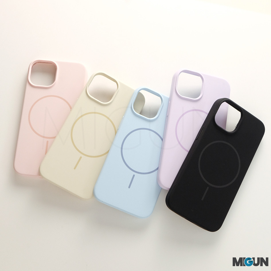 MIGUNCASE Velvet Silicone Pastel Magsafe Phone Case for Iphone 7+ 8+ X XR XSMAX 11 12 13 14 15 16 PR