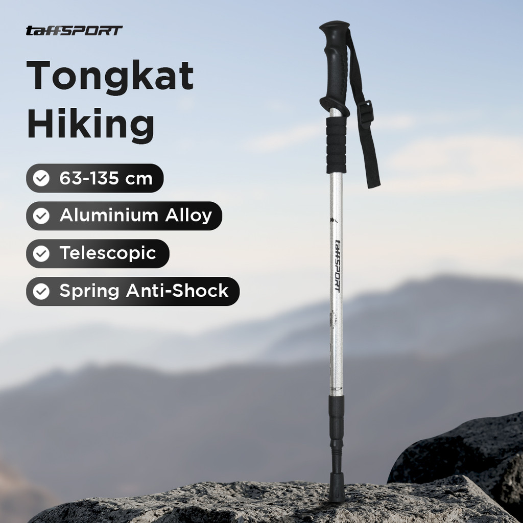 Tongkat Hiking Telescopic Trekking Pole Aluminium 135cm - Tongkat Hiking Gunung Aluminium - Tongkat 