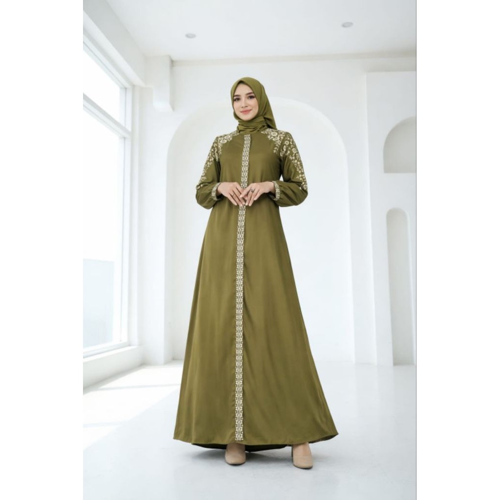 Gamis Terbaru Madina Renata Kualitas Premium Bordir Timbul Katun Toyobo | BL5