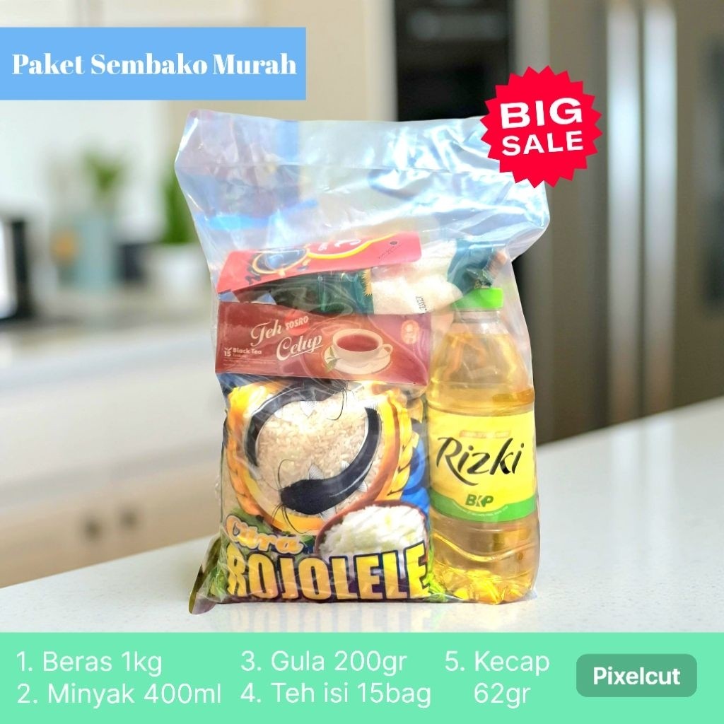 Paket Sembako Super Murah Isi Beras Dan Minyak