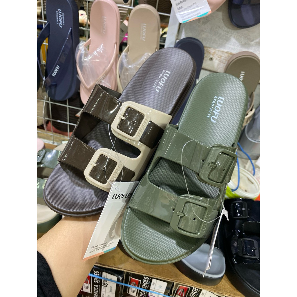 LUOFU - SANDAL GESPER BAN 2 LUOFU WANITA - SANDAL WANITA BEST SELLER Luofu Import
