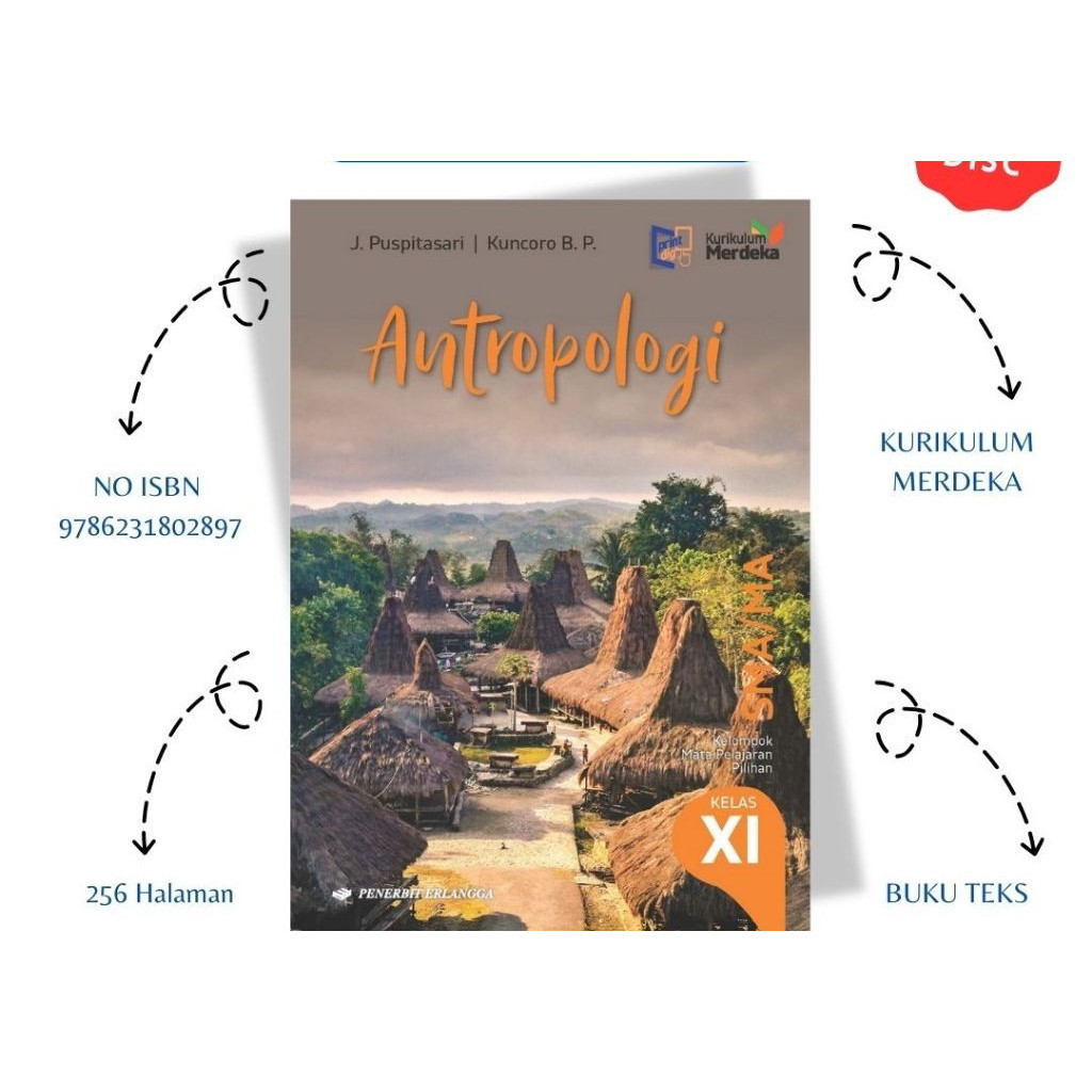 [ Erlangga ] Buku Antropologi Sma/Ma Kelas 11 / Antropologi SMA - Kurikulum Merdeka