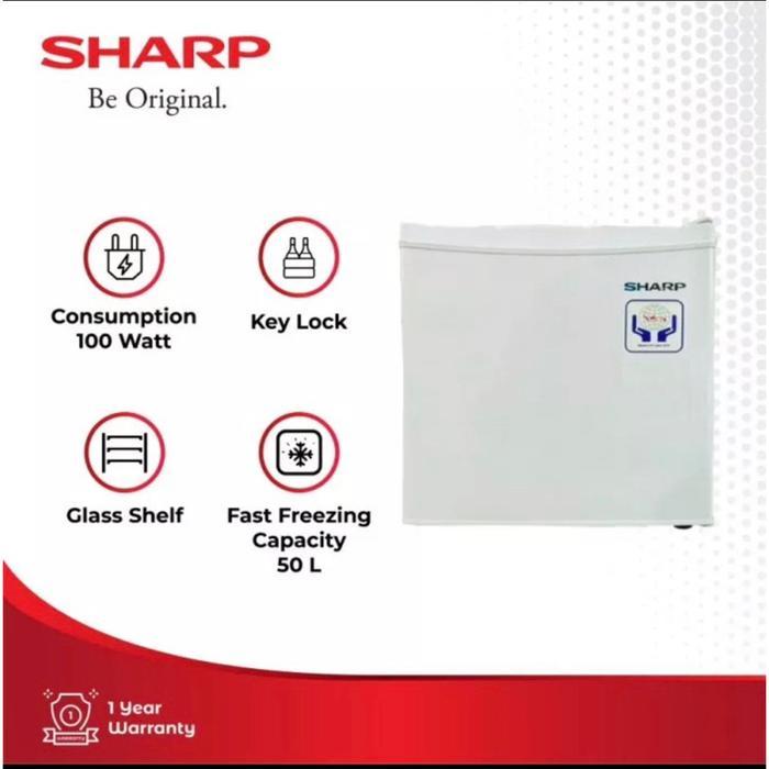 SHARP Kulkas Mini Bar Portabel 50 Liter Low Watt SJ-50MB-XM Garansi Resmi
