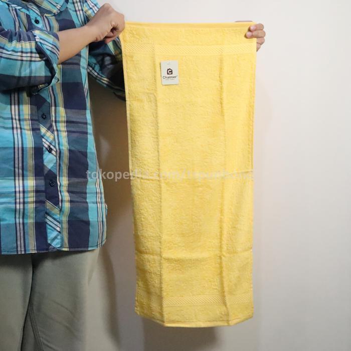 Handuk Kecil 30x70 Merek Chalmer Warna Kuning Polos Handuk Bisa Custom